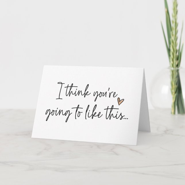 Cute New Baby Pregnancy Announcement for Family (Front)