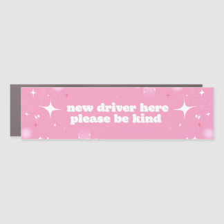Cute New Driver Bumper Sticker Car Magnet