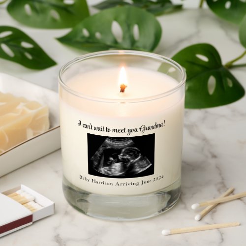 Cute New Grandma Christmas Pregnancy Announcement Scented Candle