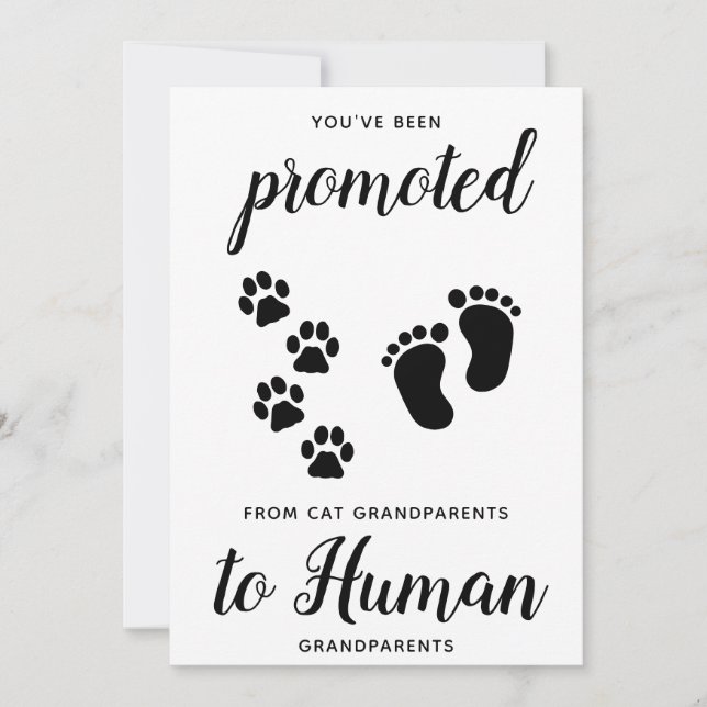 Cute New Grandparents Pregnancy Announcement Card (Front)