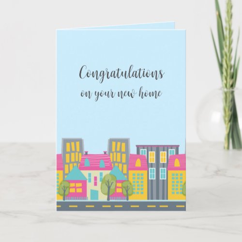 Cute New Home Congratulations Buyer Realtor Card