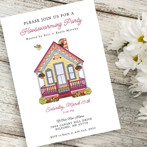 Cute New Home Housewarming Party Invitation