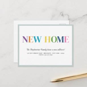 Cute New Home Moving Announcement Postcard