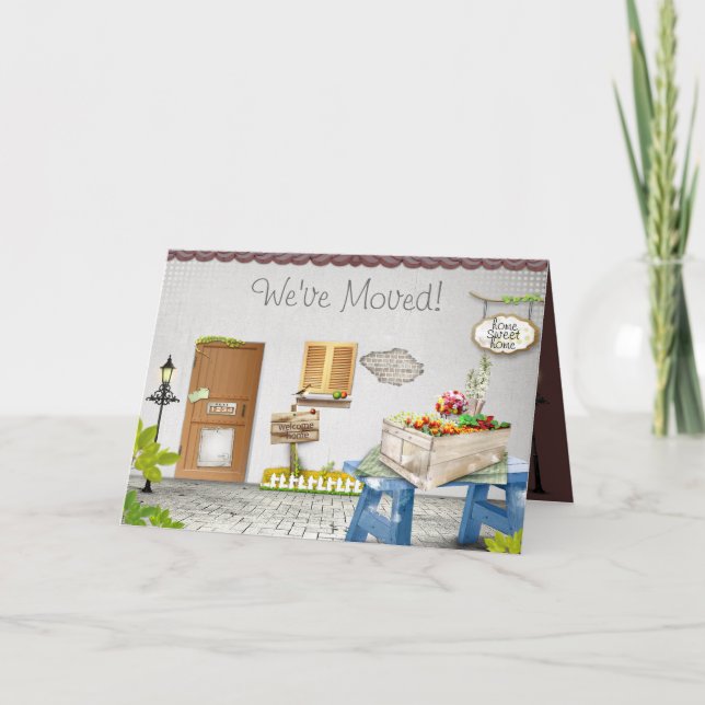 Cute New Home We've Moved New Address Card (Front)