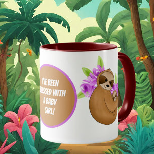 Cute New Mom baby sloth add message Mug