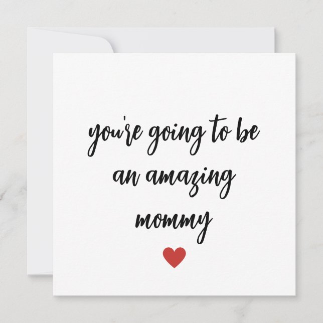 Cute New Mom Congratulations Card (Front)