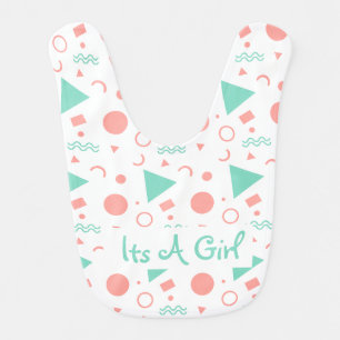 Cute New Mom Custom Name Its A Girl  Baby Bib