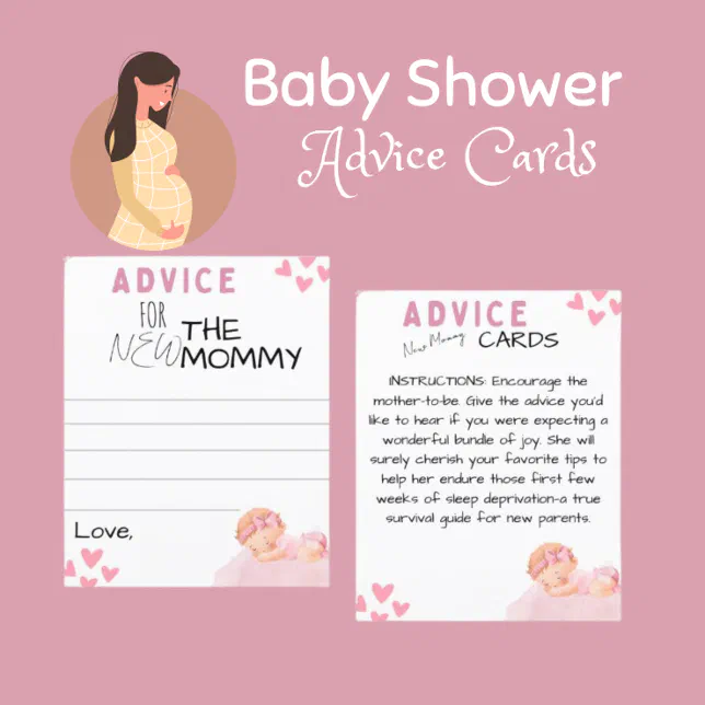 Cute New Mommy Advice Cards Zazzle