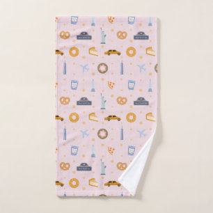 Cute New York City pattern Hand Towel