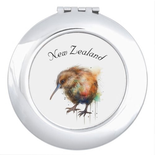 Cute New Zealand Kiwi customizable Compact Mirror