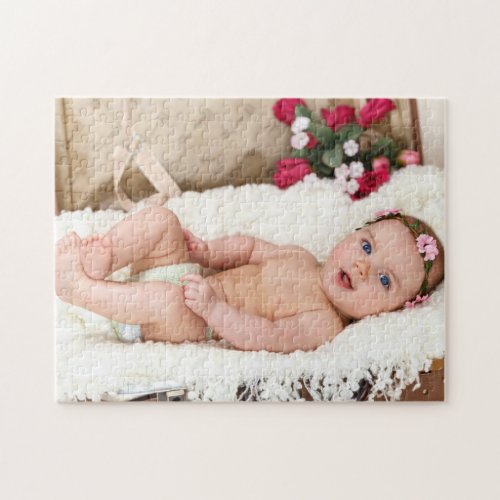 Cute Newborn Baby Infant Your Own Photo Jigsaw Puzzle