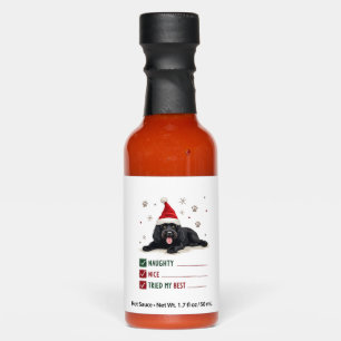 Cute Newfoundland Dog Christmas Naughty Nice Tried Hot Sauces