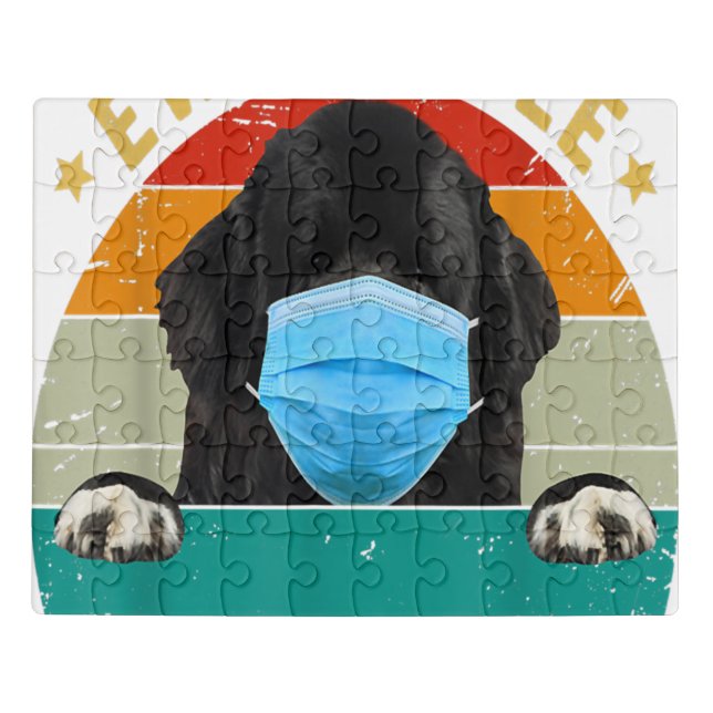 Cute Newfoundland Dog Gift Jigsaw Puzzle (Puzzle Horizontal)