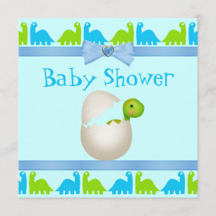 Cute Newly Hatched Baby Dinosaur Baby Shower Invitation