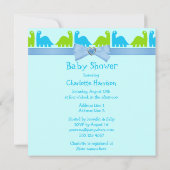 Cute Newly Hatched Baby Dinosaur Baby Shower Invitation (Back)