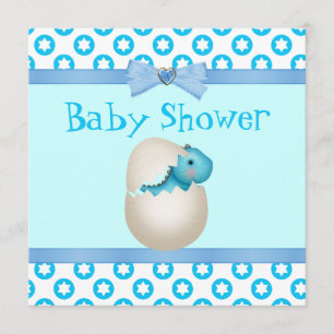 Cute Newly Hatched Baby Dinosaur Baby Shower Invitation