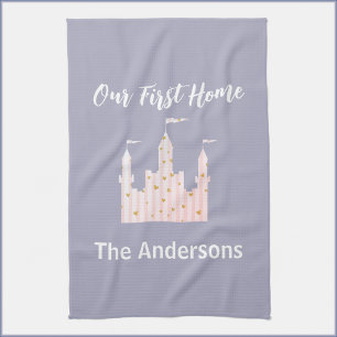 Cute Newlyweds Our First Home Castle Kitchen Towel