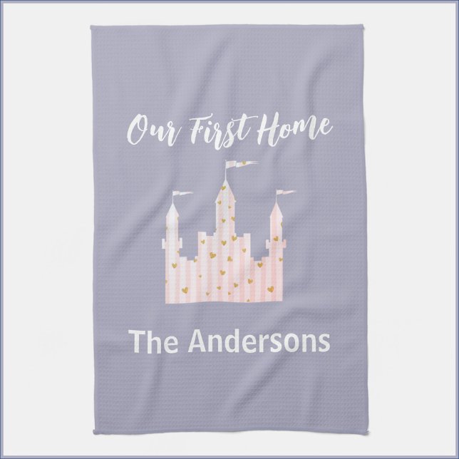 Cute Newlyweds Our First Home Castle Kitchen Towel (Creator Uploaded)