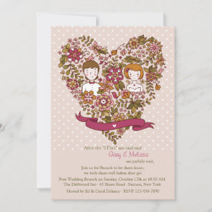 Cute Newlyweds Post Wedding Brunch Invitation