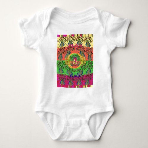 Cute nice and lovely floral color designs  baby bodysuit