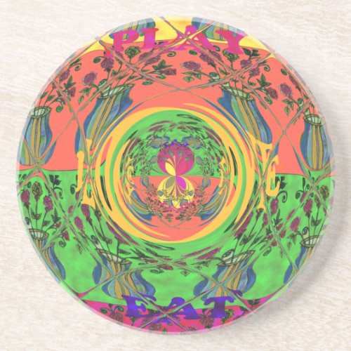 Cute nice and lovely floral color designs  coaster