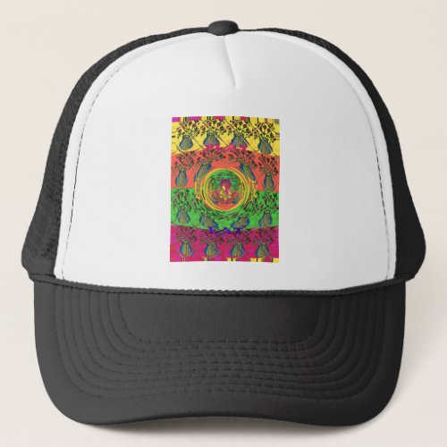 Cute nice and lovely floral color designs  trucker hat