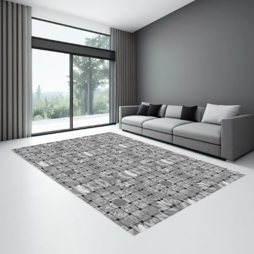 Cute Nice and Lovely Woven  Ash Gray Color Design Rug