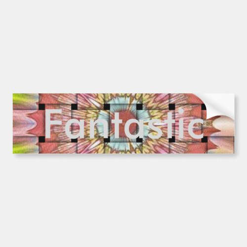 Cute Nice and Lovely Woven Design Bumper Sticker
