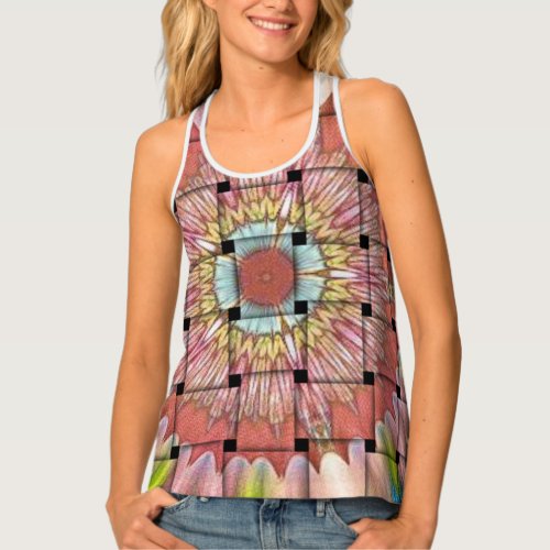 Cute Nice and Lovely Woven Design Tank Top