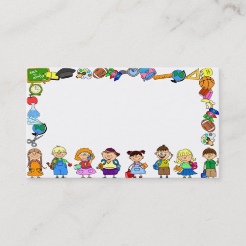 cute nice lovely businesscard for children and fun business card template