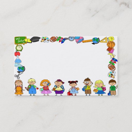 Customizable cute nice lovely businesscard for children and fun business card template