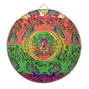 Cute Nice & Lovely Floral Motif Art Print Design Dart Board