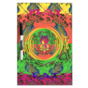 Cute Nice & Lovely Floral Motif Art Print Design Dry-Erase Board