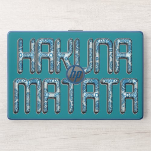 Cute Nice Lovely Hakuna Matata Design Text art Lap HP Laptop Skin