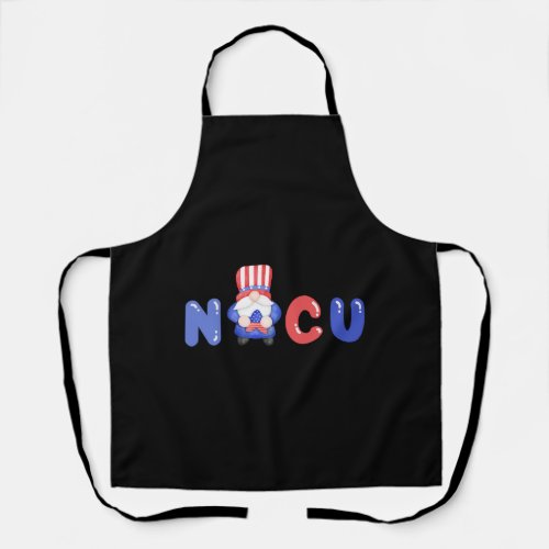 Cute NICU 4th of July Independence Day Design Apron