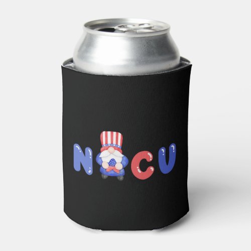 Cute NICU 4th of July Independence Day Design Can Cooler