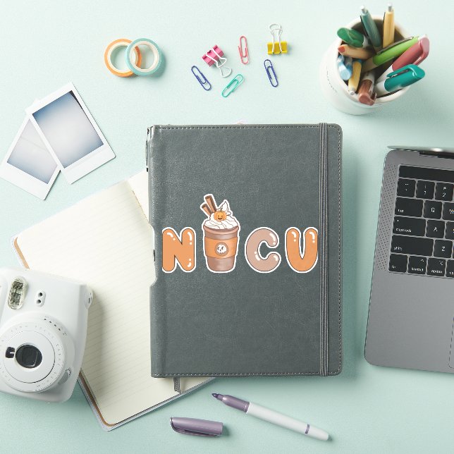 Cute NICU Coffee Halloween design Sticker (iPad Cover)