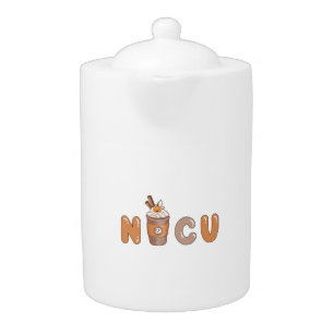 Cute NICU Coffee Halloween design Teapot