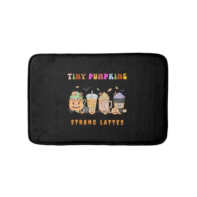 Cute NICU Halloween Design  NICU Coffee  Pumpkin  Bath Mat (Front)