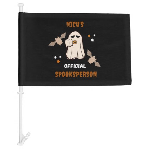 Cute NICU Halloween  NICU official spooksperson Car Flag