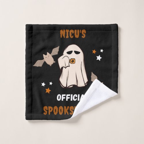 Cute NICU Halloween  NICU official spooksperson Wash Cloth