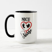 cute NICU Nurse add monogram Mug (Left)