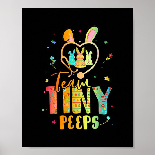 Cute NICU PICU And Nurse Easter Day Ste Thoscope Poster