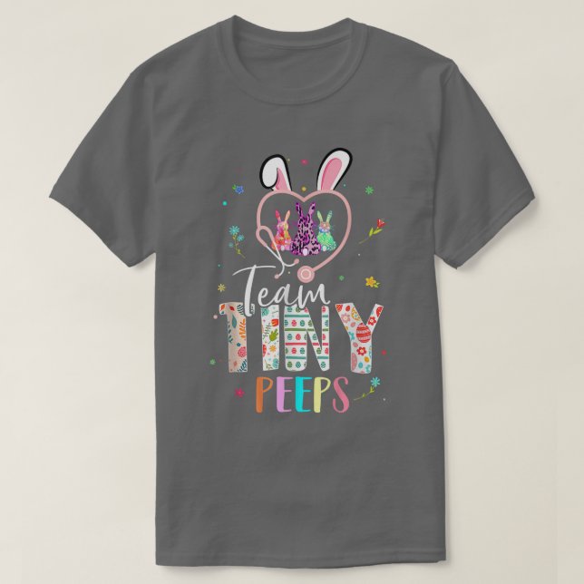 Cute NICU PICU L&D Nurse Easter Day Stethoscope Cu T-Shirt (Design Front)