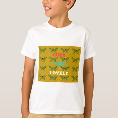 Cute Nie Lovely Vintage Butterflypng T_Shirt