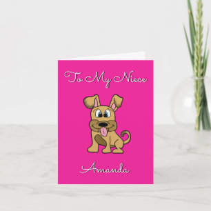 Cute Niece Birthday Card - Funny Dog