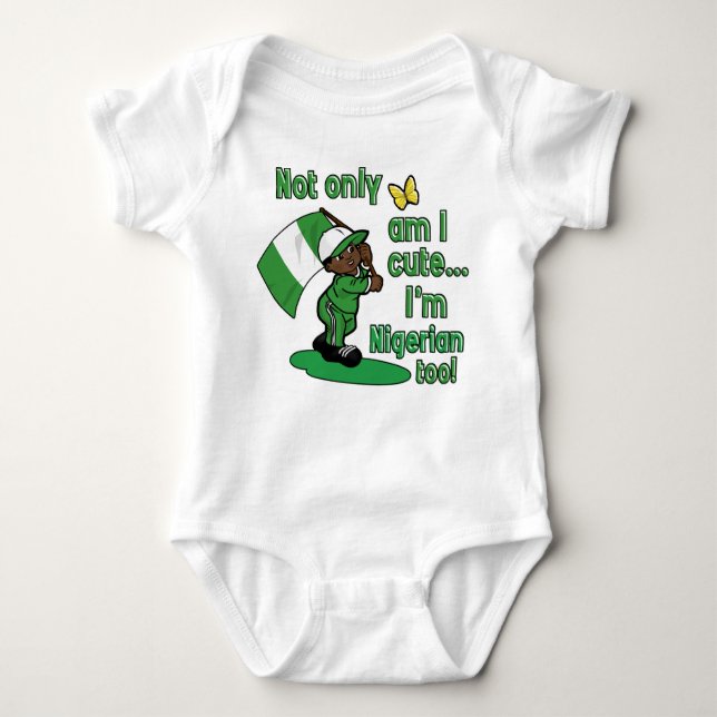 Cute Nigerian baby design Baby Bodysuit (Front)