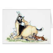 Cute Nigerian Dwarf Goat and Kids (Front Horizontal)