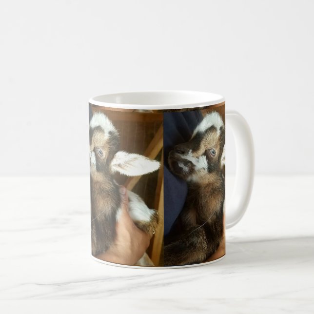 Cute Nigerian Dwarf Goat kid Coffee Mug (Front Right)