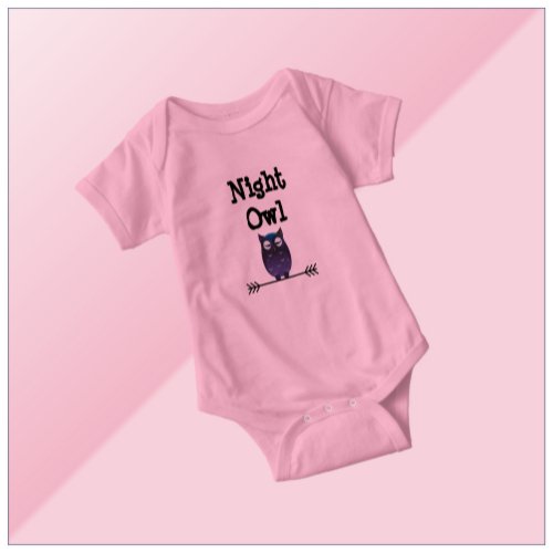 Cute Night Owl Bodysuit for Babies